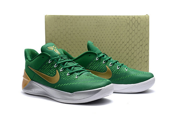 Nike Kobe 12 Green Gold Silver Shoes